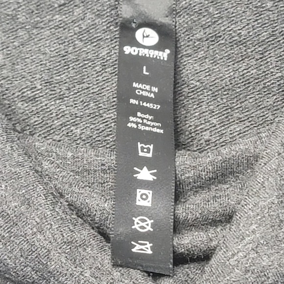 90 Degree by Reflex Womens Cowl Neck Large Gray Pullover Knit Shirt Size L - Picture 2 of 8